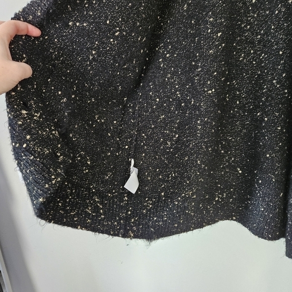 Ann Taylor black gold spackles chunky cardigan sweater size XL NO SIZE TAG - Picture 3 of 6